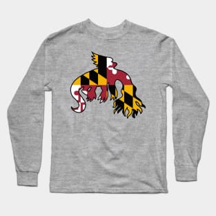 Snallygaster MD Flag Print Long Sleeve T-Shirt